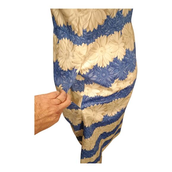 Talbots Blue And White Daisy Floral Sleeveless Fit Flare Dress Women’s Size 8 - Picture 7 of 13